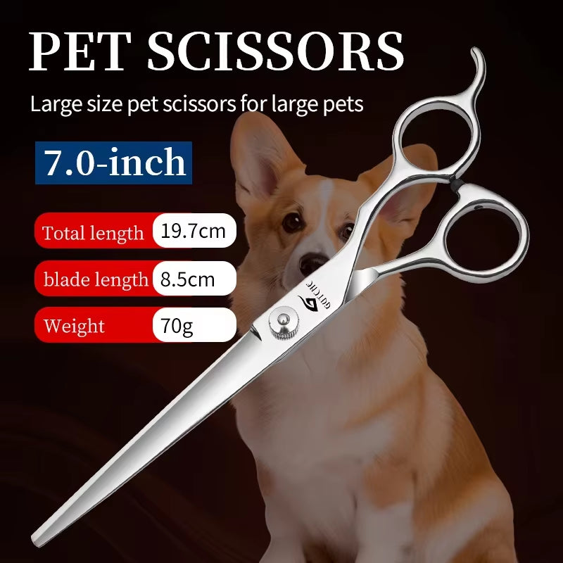 Professional Pet Hair Scissors 7 Inch Dog Hair Grooming Scissors Pet Grooming Tools Kit 6''' Stainless Steel Pet Scissors