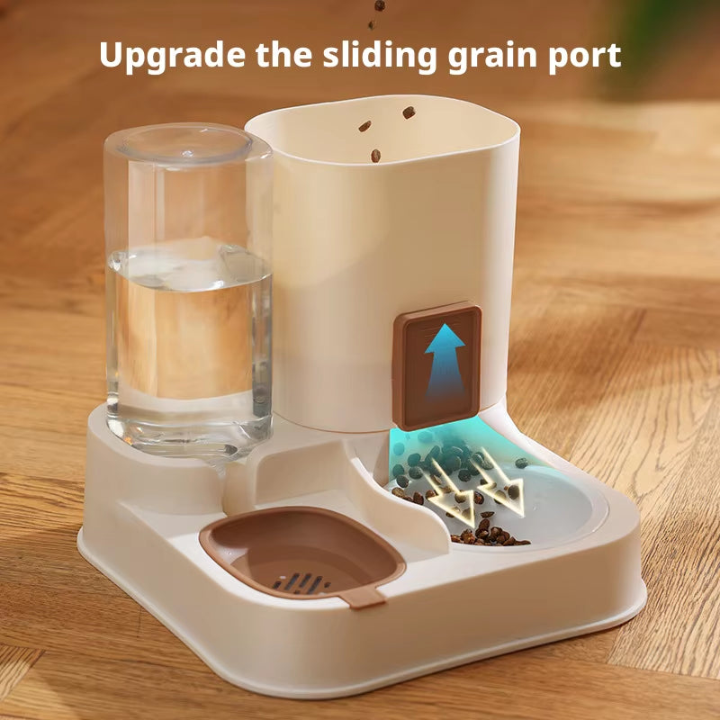 Pet Automatic Feeder and Water Dispenser 2 in 1 for Cats Dogs Supplies Water Bottle Dog Food Bowl Auto Feeding Cat Bowl