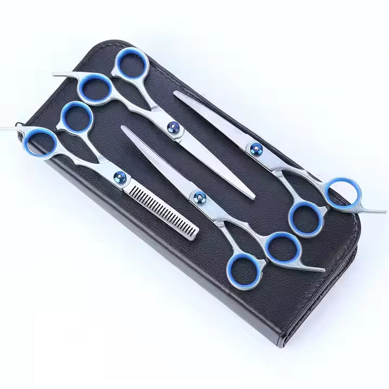 Professional Pet Hair Scissors 7 Inch Dog Hair Grooming Scissors Pet Grooming Tools Kit 6''' Stainless Steel Pet Scissors