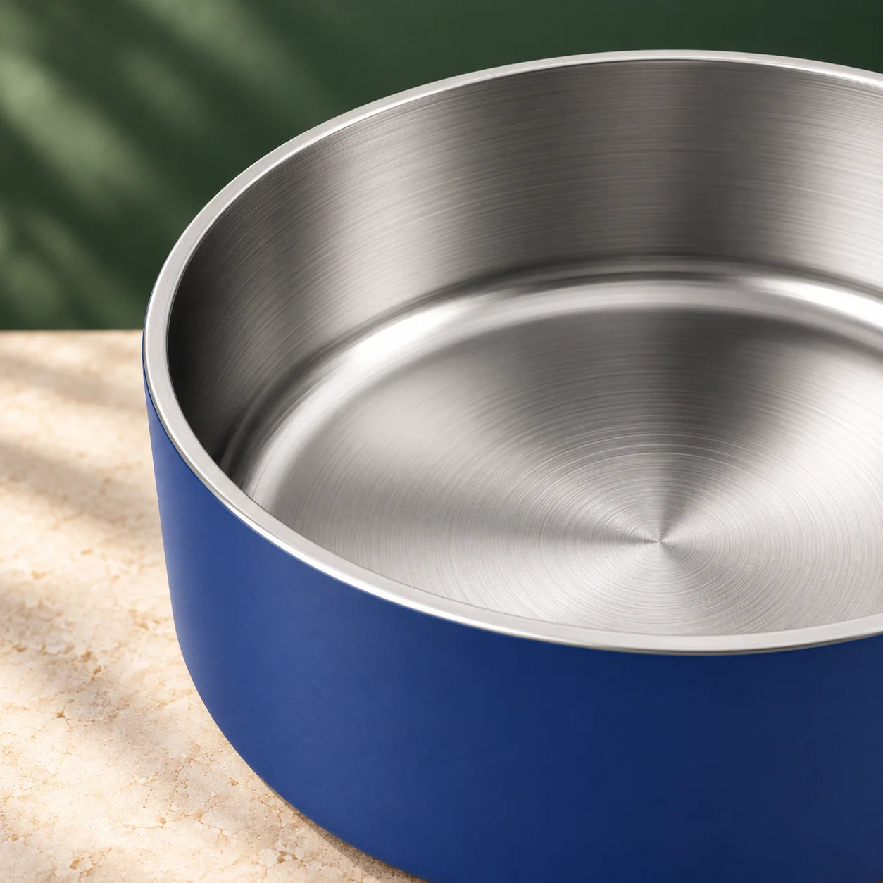 Dog Bowl, Stainless Steel Food and Water Bowl, 40Oz, Blue | Non Slip Quiet Bottom, Easy to Clean, Dishwasher Safe