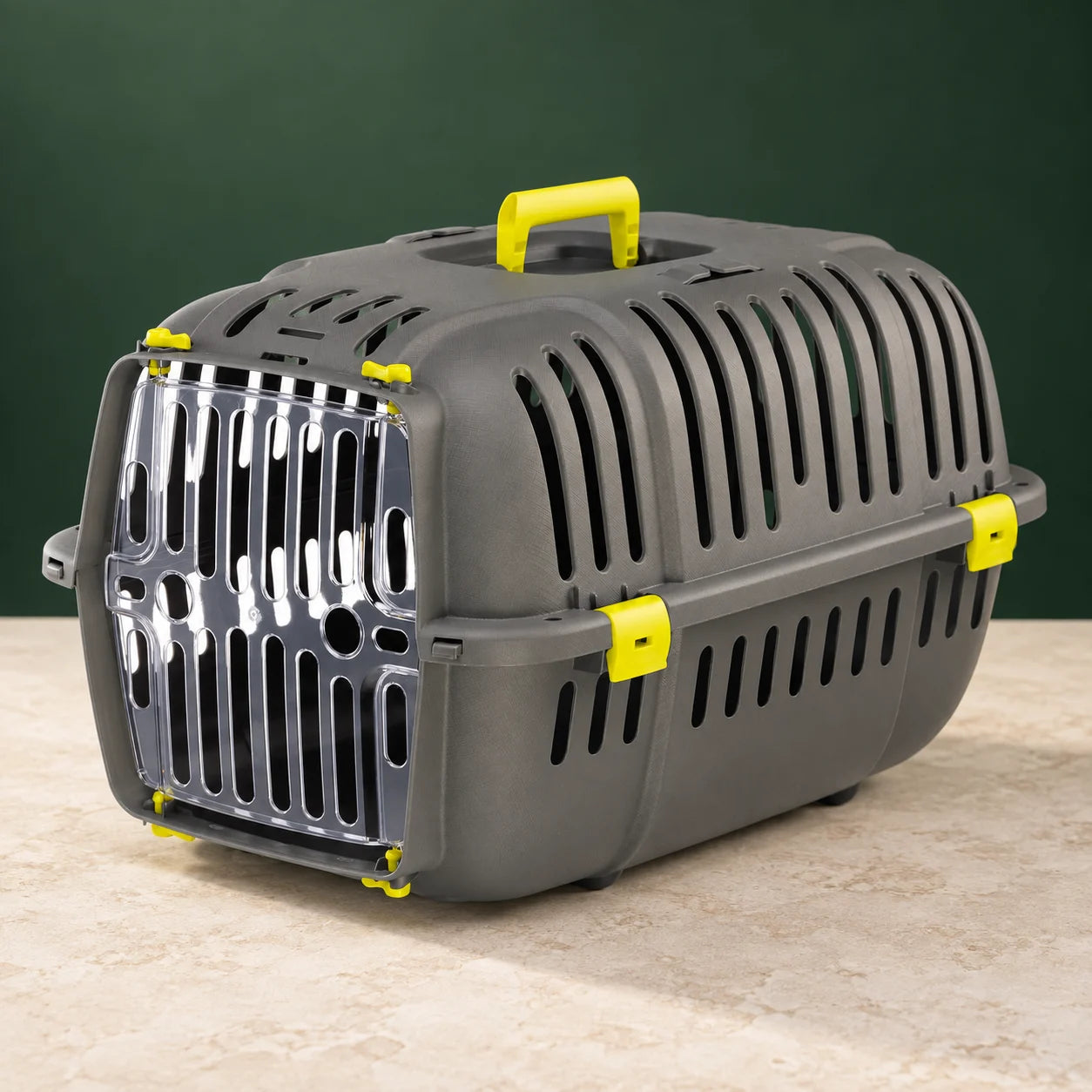 Jet Pet Carrier: Value Dog Carrier Suitable for Toy Dog Breeds & Small Cats, 18.51L X 12.6W X 11.42H Inches, Green