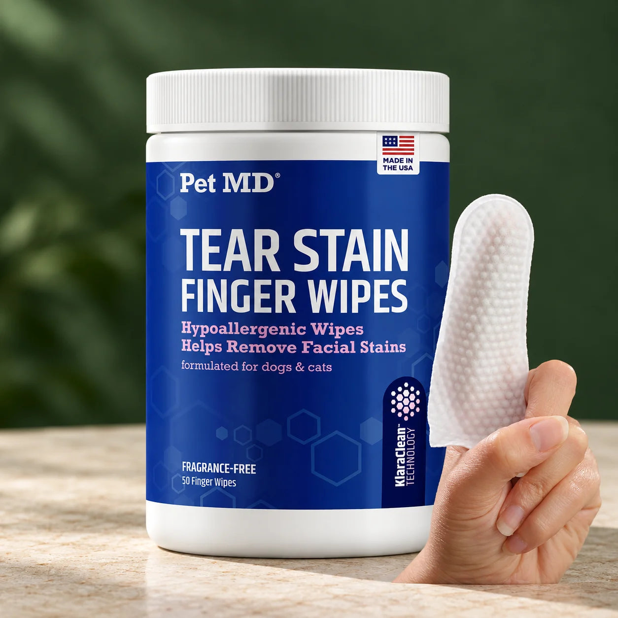 Pet MD Tear Stain Finger Wipes